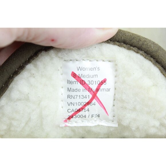 LL Bean Mountain Slippers Moccasin Dark Cement Size 8 M - Picture 8 of 9